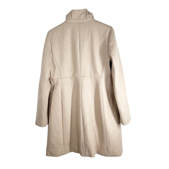 J.CREW FACTORY Uptown Dress Coat Wool Blend in light Oatmeal Tan Size 14 - Picture 7 of 9